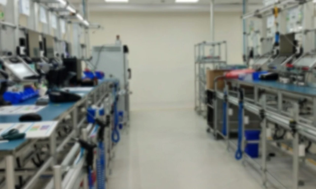 An Image of Worktable for Probes Assy Line